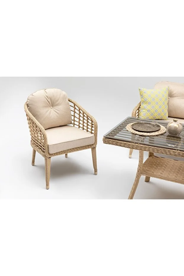 Rodos Mini Bahçe Balkon Oturma Grubu (2+1+1+M)